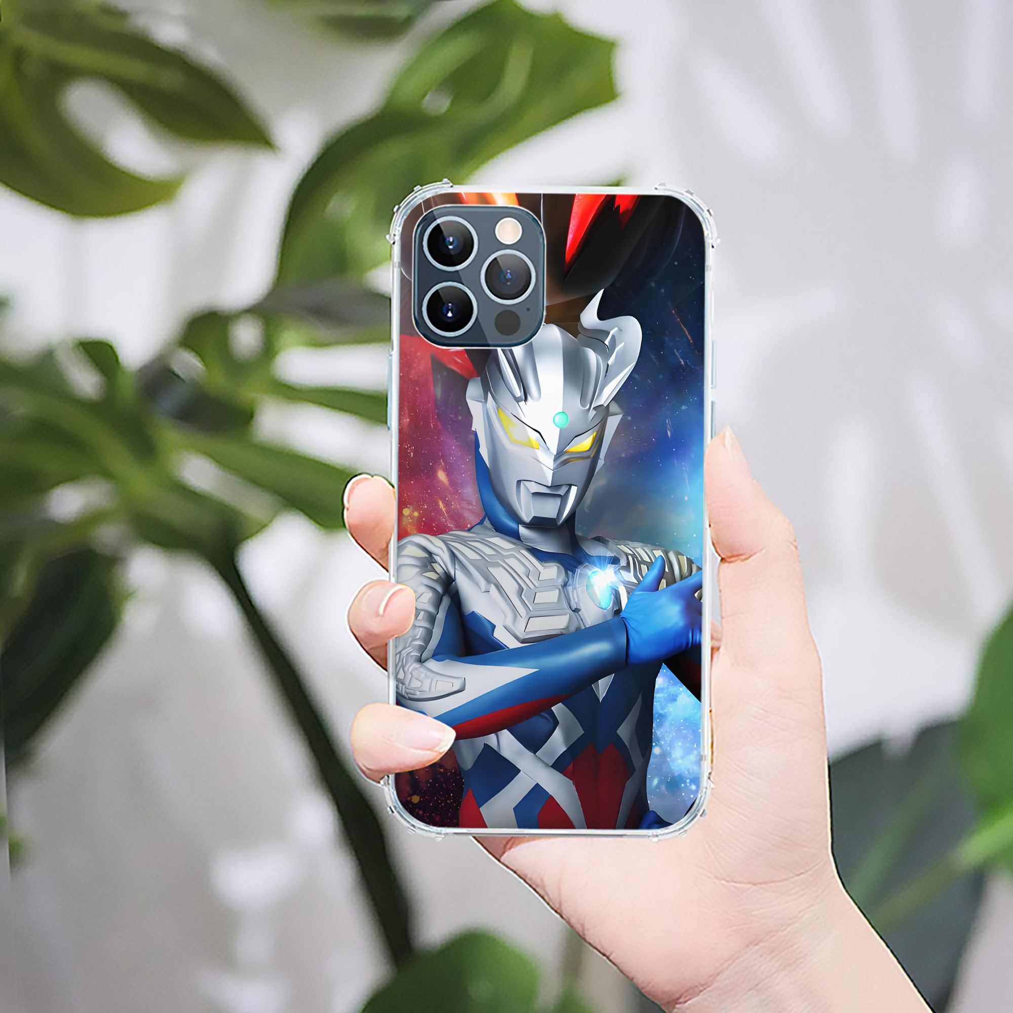 （画像用） ウルトラマン Ultraman 【iPhone 12シリーズ対応】透明スマホケース（クリアソフトケース）